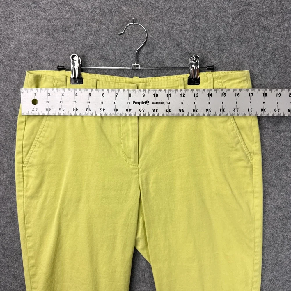 Talbots Cropped Pants 10P Yellow Stretch Cotton Chino Capri Petites